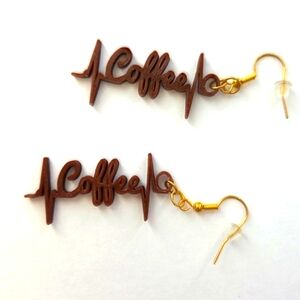 3d Printed Coffee Earrings